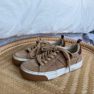 Tan suede Old Navy kids sneakers size 12